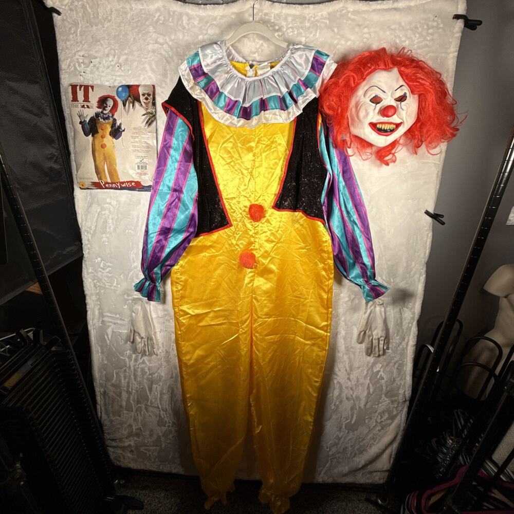 Adult Unisex XL IT The Movie Scary Clown Halloween Costume Rubies Pennywise Mask